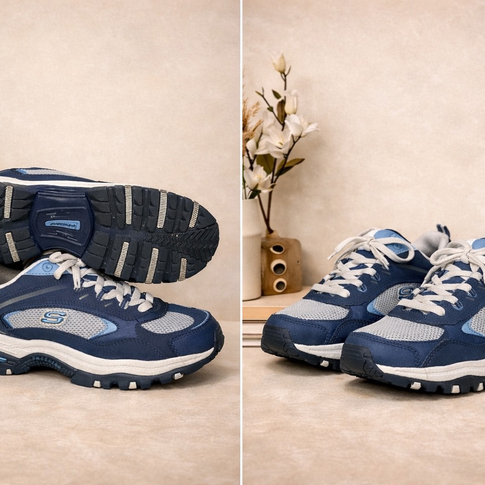 Skechers Athletic Sneakers Navy & Gray – Women’s 8.5